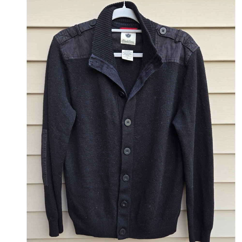 Black Canoe Dax Wilkinson Canada Field Cardigan XL Merino Wool
